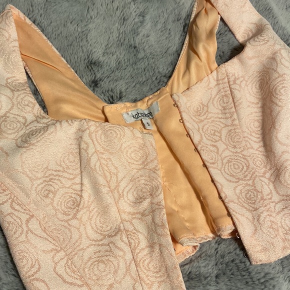 Rose Print Bustier Crop Top/Corset -Katie Kane- Size X-Small - Picture 4 of 4